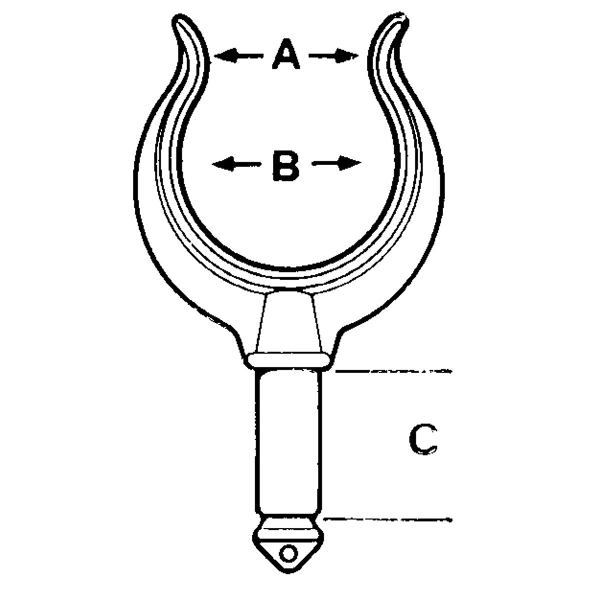 Trem Scalmo Gambo d. mm 12 Gambo d. mm 12 A mm 40 B mm 50 C mm 40