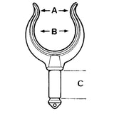 Trem Scalmo Gambo d. mm 12 Gambo d. mm 12 A mm 40 B mm 50 C mm 40