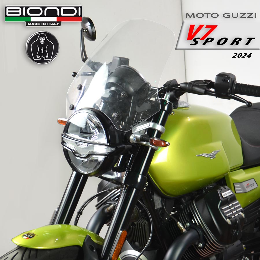 Biondi Cupolino Touring Trasparente Moto Guzzi V7 III / V7 IV / V7 Sport / V9 Bobber