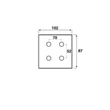 Trem Supporto passerella per poppa positiva-negativa dimensioni mm 100x100