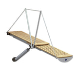 Pasarela telescópica eléctrica Trem 12V con plataforma de rejilla, 210 cm (abierta)