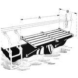 Trem Plancetta di poppa per scaletta a scomparsa 450x480 mm