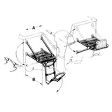 Trem Plancetta di poppa con scaletta 4 gradini estraibileA mm 450B mm 480