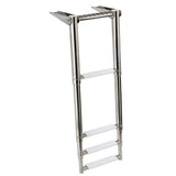 Escalera telescópica de plataforma Trem con asa, 4 peldaños, color negro
