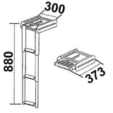 Trem Fully retractable platform ladder with telescopic slide