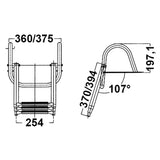 Trem Telescopic platform ladder with handles