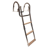 Trem Scaletta pieghevole 3/4 gradini con corrimano gradini legno plancette
