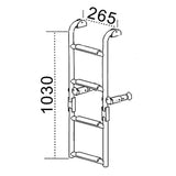 Trem Scaletta pieghevole per specchio di poppa