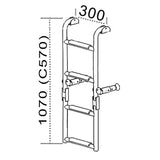 Trem Scaletta pieghevole per specchio di poppa