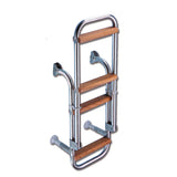 Trem Scaletta in acciaio inox Aisi 316 con gradini legno