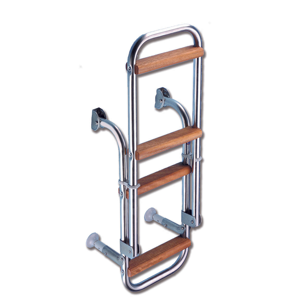 Trem Aisi 316 stainless steel ladder with wooden steps