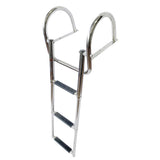 Trem Telescopic platform ladder with handles 4 black steps lightweight