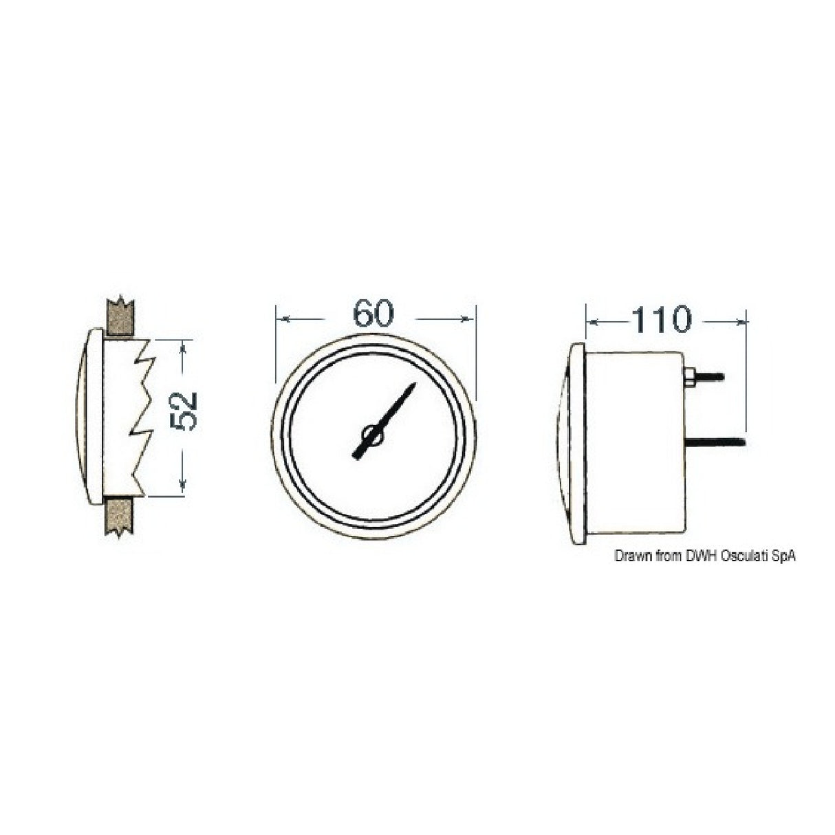 Veethree instruments Ecoscandaglio TELEFLEX da incasso cruscotto
