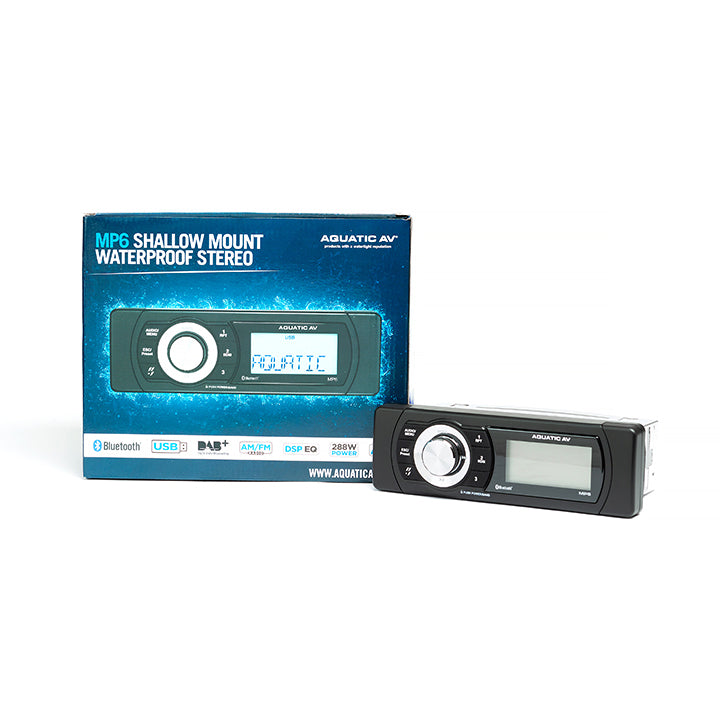 Radio stereo nautico stagno impermeabile AQUATIC AV MP6 Bluetooth/USB/MP3/AM/FM/DAB Barca - Gommone - SPA - ESTERNI