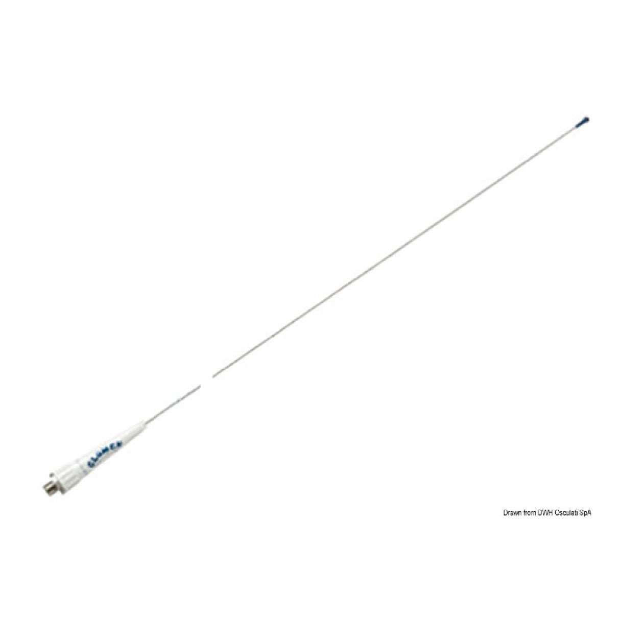 Antena VHF de acero inoxidable Glomex Glomeasy Line para veleros de 0,90 m