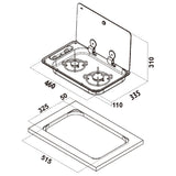Placa de cocción empotrada con tapa de cristal ahumado modelo FC1346