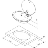 Can Lavello elittico con rubinetto abbattibile e coperchio in vetro temperato fumé modello LR1450