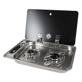 Can Built-in hob with smoked glass lid model FN1330