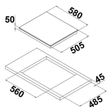 Can Piano cottura in vetroceramica a induzione modello PT1358