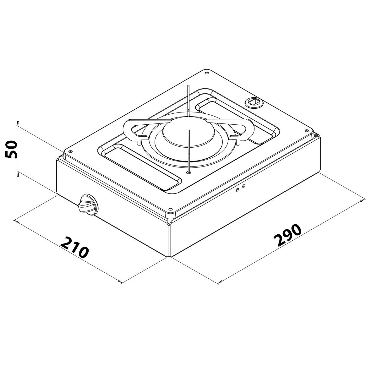 Can Piano di cottura esterno in acciaio inox modello FN1330