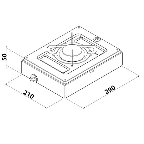 Can Piano di cottura esterno in acciaio inox modello FN1330