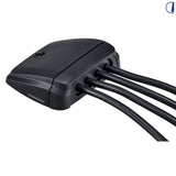 Di-Tec Passacavo multiplo nero profilo ribassato per tetto furgone IPX68