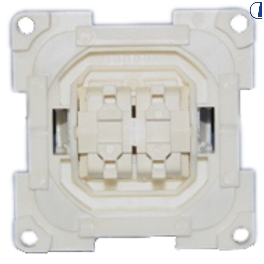 Di-Tec Interruttore/deviatore 2 tasti quadrato bianco 60x60 mm serie 025