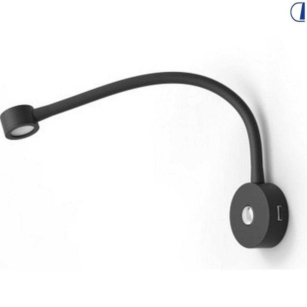 Applique da parete flessibile LED 2W 3200K con luce notturna blu