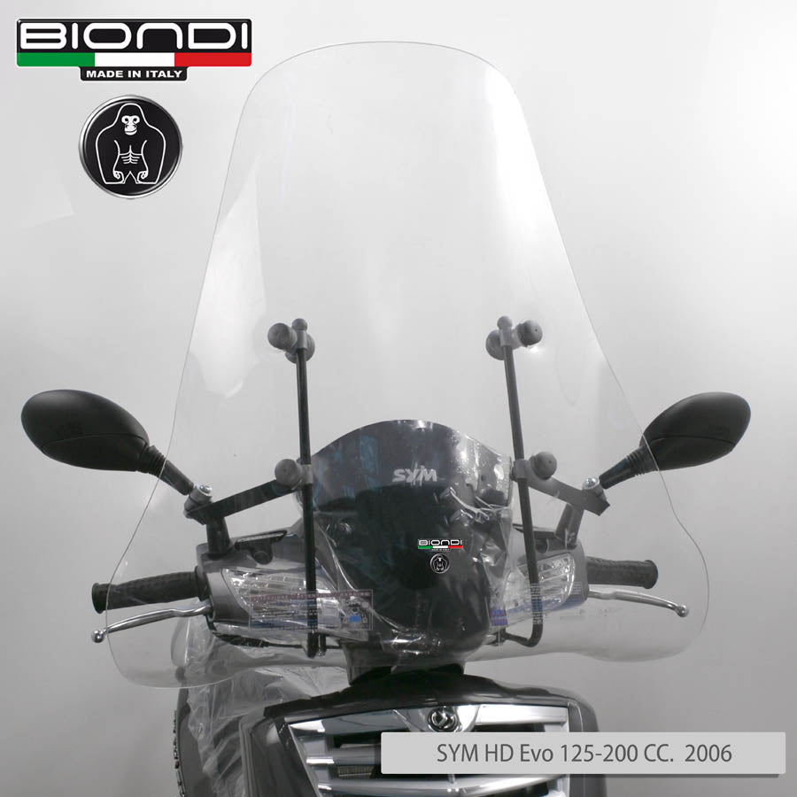 Biondi Club Parabrezza Scooter Trasparente 72x68 cm - Solo Schermo