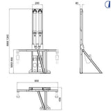 Di-Tec Kit struttura per Ford Transit Van puntone decentrato h. 1264,5 mm