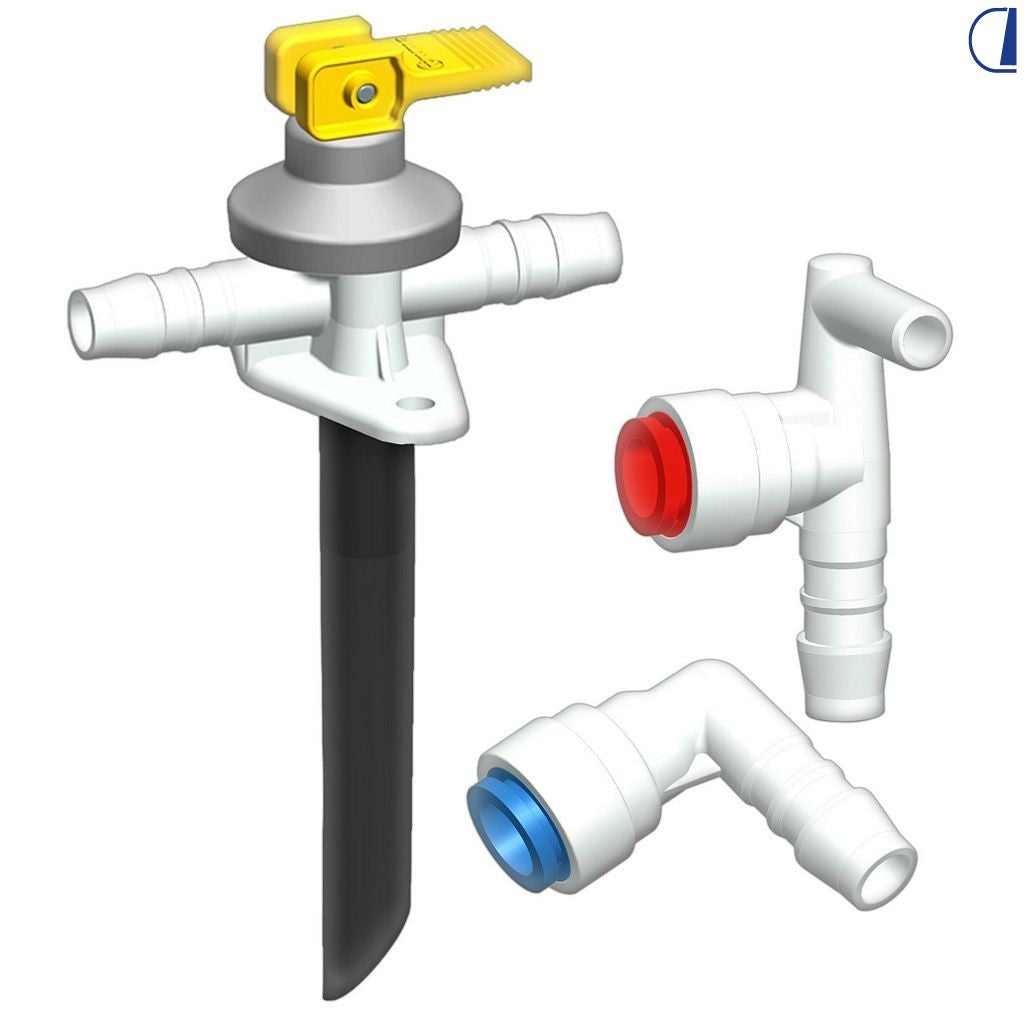 Truma Set antigelo ABO TB kit scarico acqua per tubi flessibili Ø 10 mm