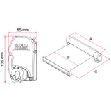 Fiamma Tenda F45s 260 cm nera per VW T5/T6/T6.1 California, staffe incluse
