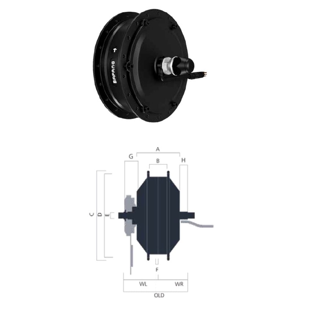 Bafang Motore di ricambio per biciclette elettriche Anteriore H400B