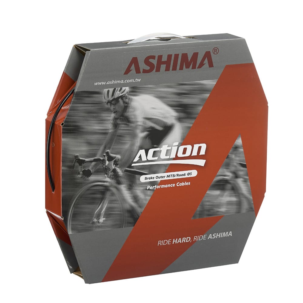 Ashima Guaina Freno Box 50 mt ACTION 5mm Trattamento POM Universale Nero