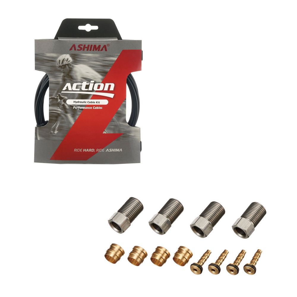 Ashima Kit Tubo+Connettori per Impianti Freno Idraulici TEKTRO 5,4x2,5mm 3mt