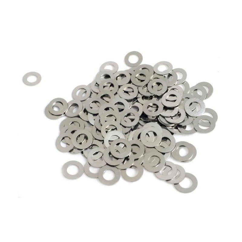 Xon Rondella per Nipple Esterno 7 x 4.8mm Acciaio Silver (100pcs)