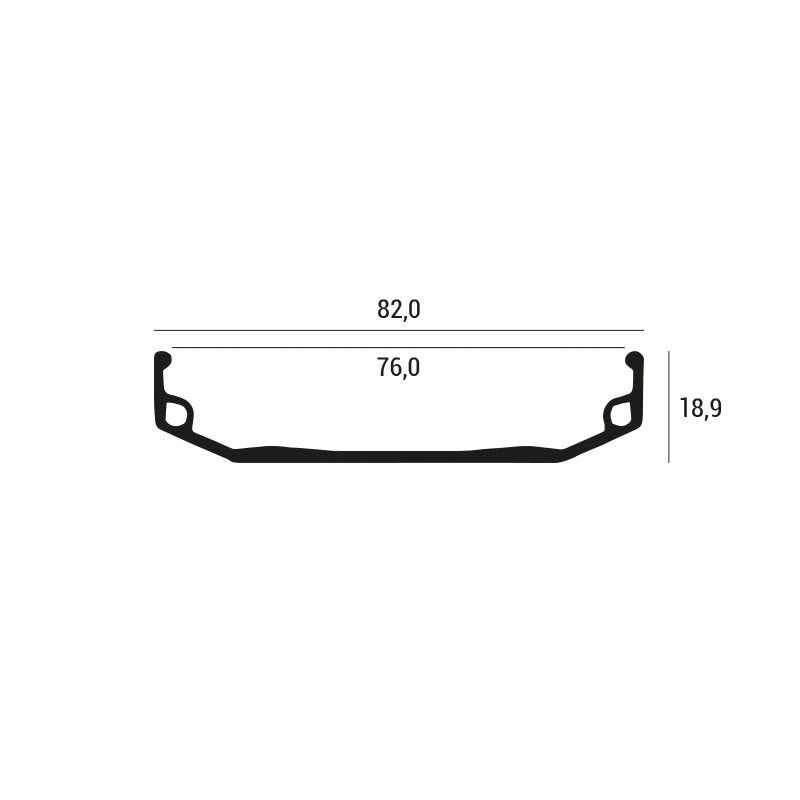 Xon Cerchio 20 FAT BIKE in Alluminio - 36 Fori - Dimensioni: 76x82x18,9mm