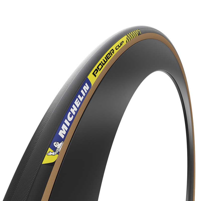 Michelin Tubolare 700x25 POWER CUP ROAD Racing Line GUM-X Nero/Para