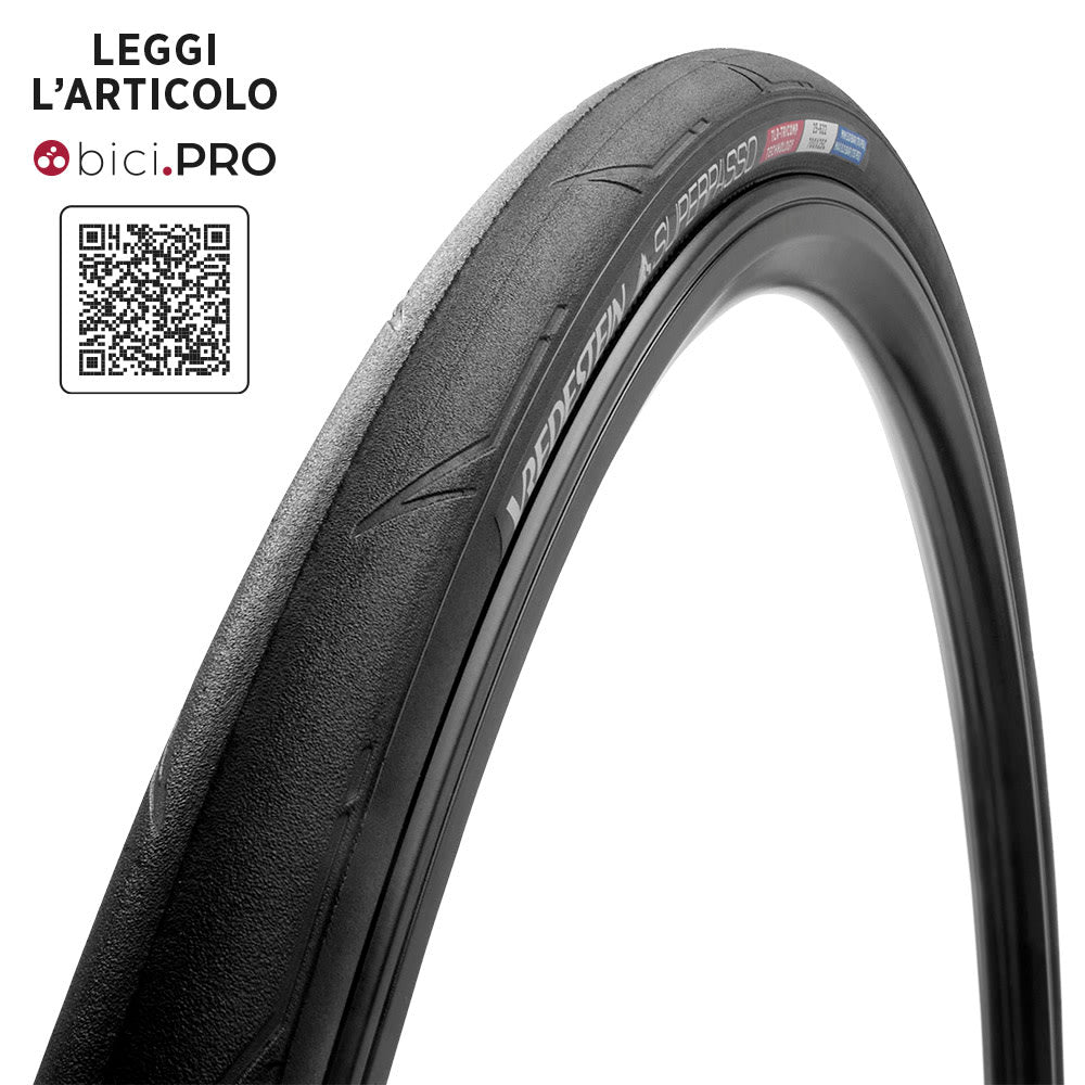 Vredestein Copertura 700x32 SUPERPASSO Tubeless Ready Pieghevole Nero