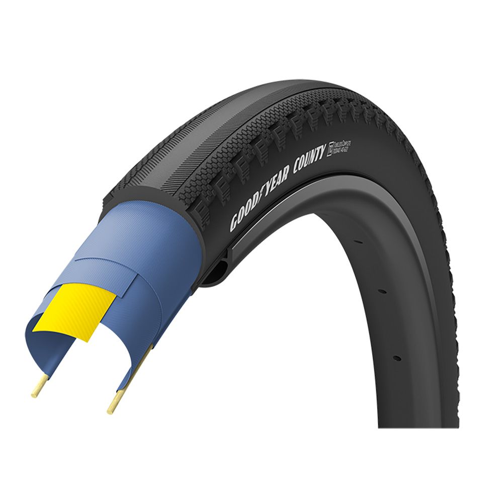 Goodyear Copertura 700x40 COUNTY Tubeless Complete Nero