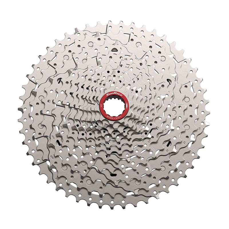 Sunrace Cassetta MTB 12V x 10/51 Denti in Acciaio Argento - Corpetto SHIMANO