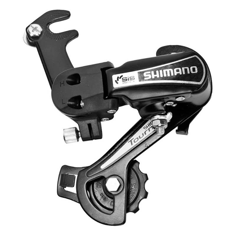 Shimano Cambio MTB TY21 Forcellino Integrato 3x6/7V Gabbia LUNGA OEM Nero