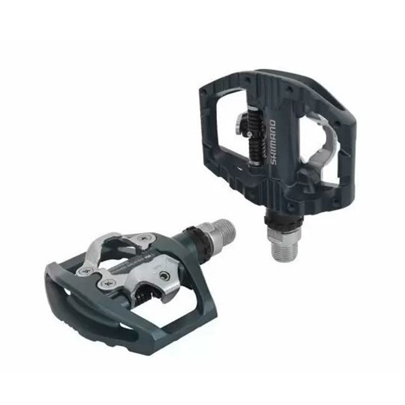 Shimano Pedali EH-500 MTB/Gravel in Alluminio Dual SPD/FLAT con Tacchette