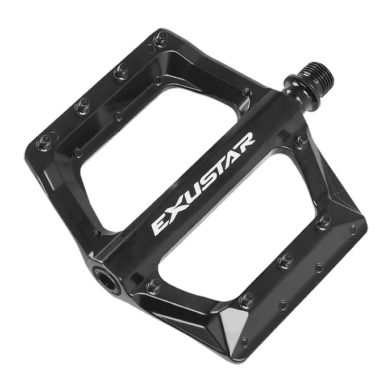 Exustar Pedali E-PB571 MTB in Alluminio Nero - Attacco FLAT 117x116mm