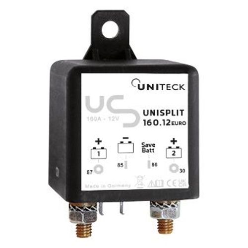 Uniteck Isolatore/combinatore 160A - 12V - per veicoli Euro 6 (dopo settembre 2015) UNISPLIT 160.12 EURO 6