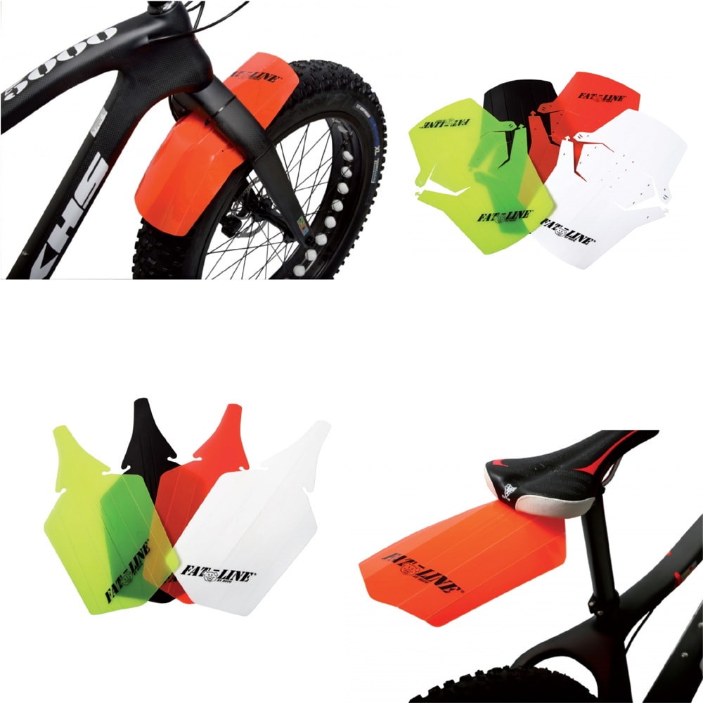 Mvtek Kit Parafanghi anteriore e posteriore Fat Bike Giallo