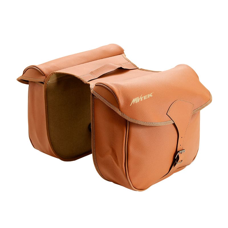 Mvtek Borse bicicletta a Bisaccia 30x30x10cm CLAUDIA Marrone Similpelle (Coppia)