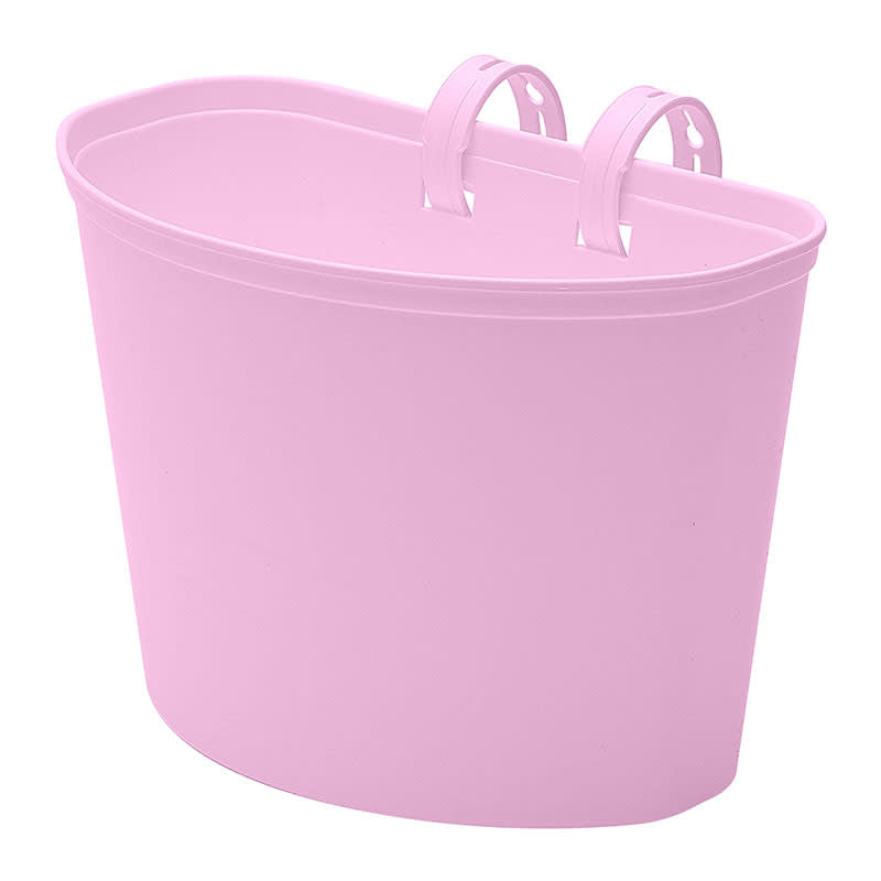 Cestino 20x11x14cm BIMBA in Plastica Rosa Con Fascette+Staffa