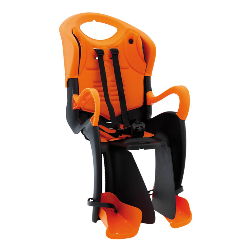 Bellelli Seggiolino Posteriore TIGER Nero/Arancio Portapacchi Clamp 22 kg