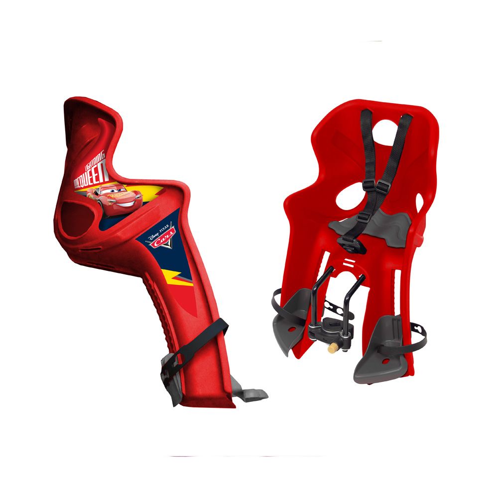 Disney Seggiolino Anteriore CARS Rosso Attacco al Telaio Handlefix- (Max 15 kg)